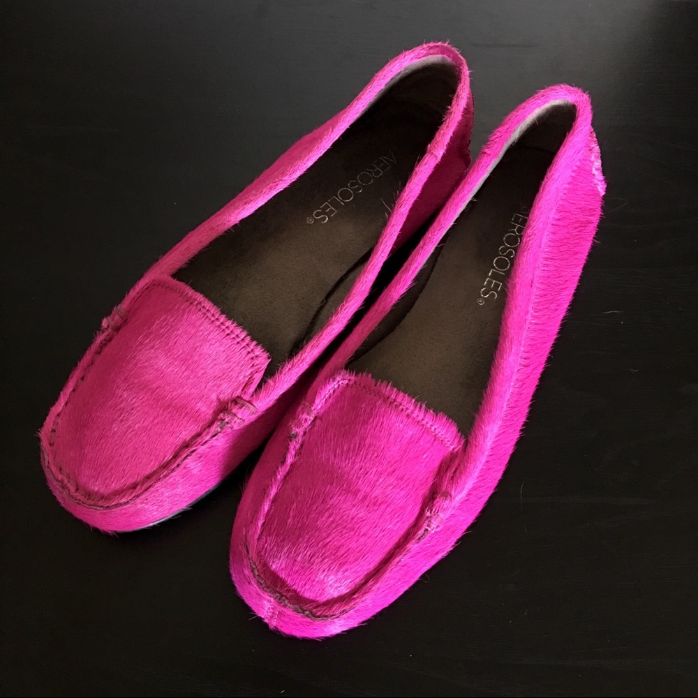 Aerosoles Hot Pink Calf Hair Loafers